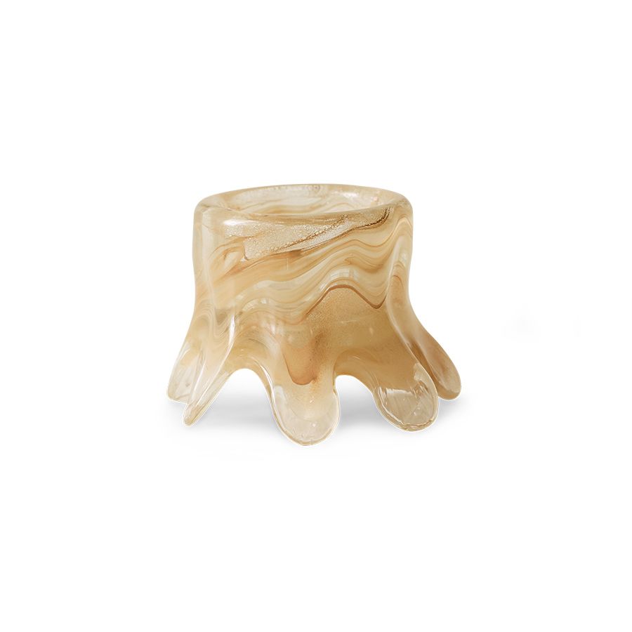 HKLIVING - Candle holder low - Cream