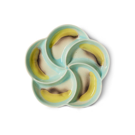 PRE ORDER - HKLIVING - 70s ceramics snack tray - Glint