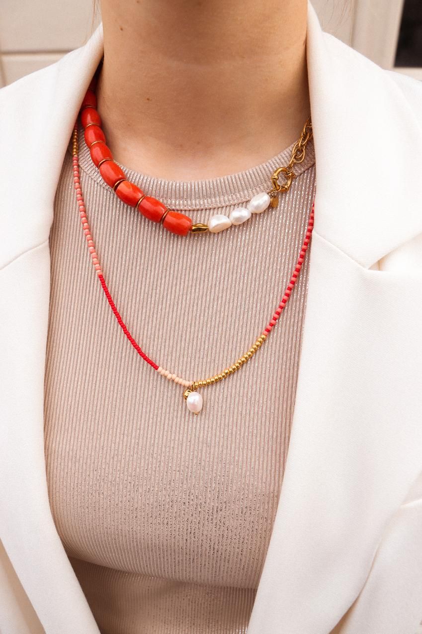 Label Kiki - Tropical treasure necklace gold