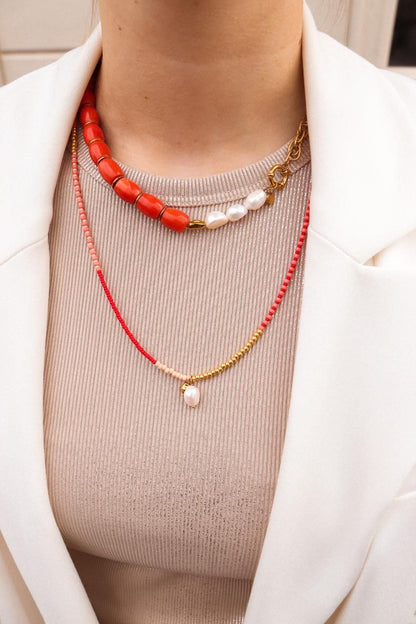Label Kiki - Tropical treasure necklace gold
