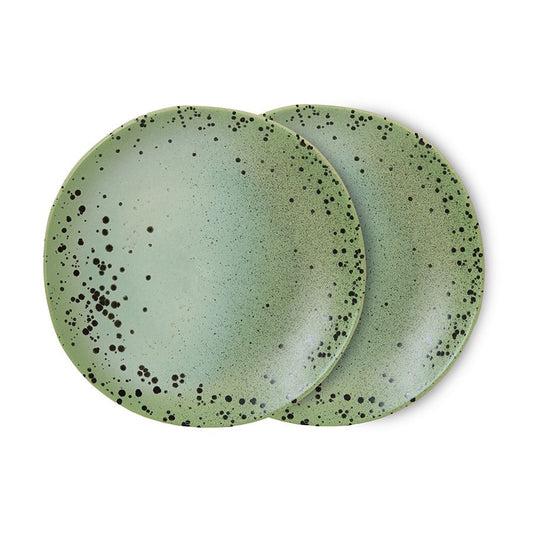 PRE ORDER - HKLIVING - 70s side plates set van 2 - Fleck