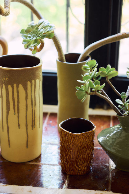 HKLIVING - Long Vase - Melting Brown