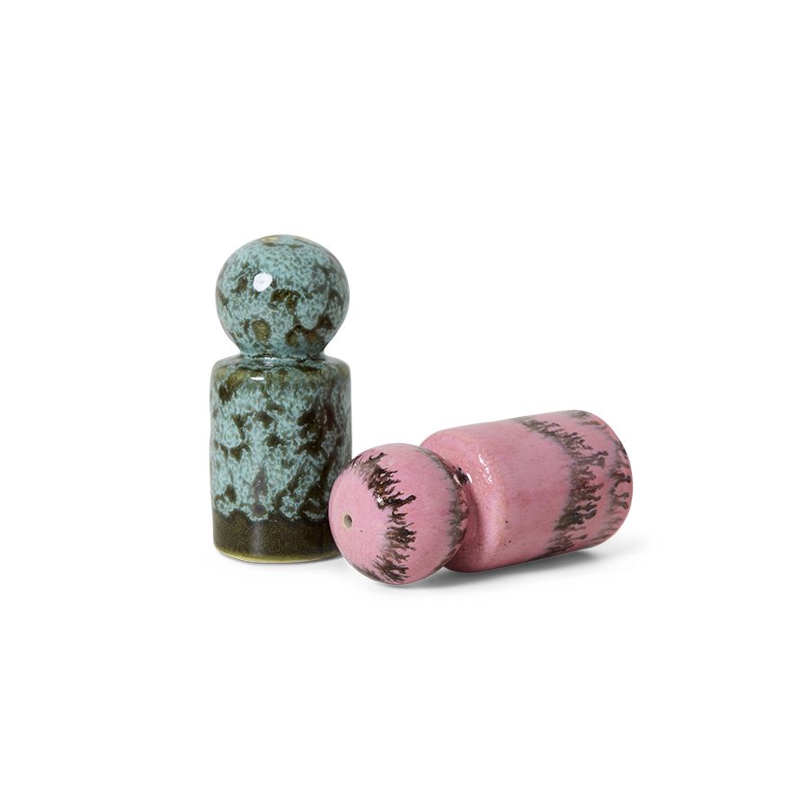 HKLIVING - 70s ceramics peper & zoutstel - Baroque