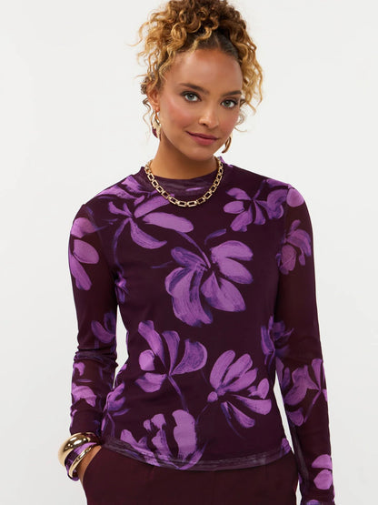 Ydence | Top Willemijn | Plum Flower