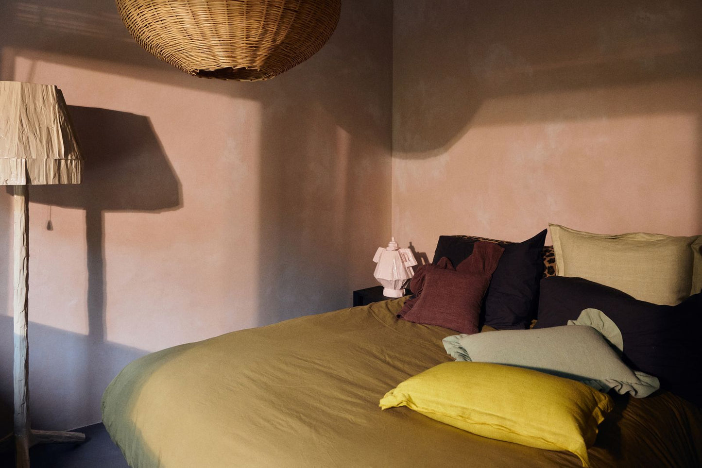 HKLIVING - Linen sierkussen - Lemongrass