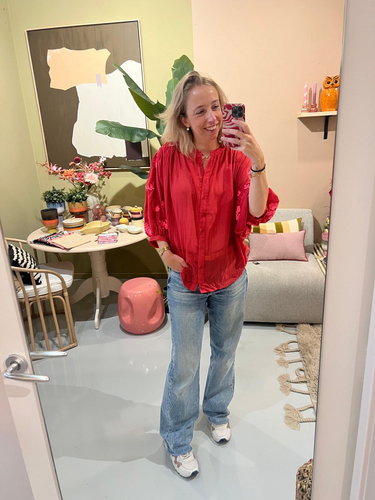 Blouse Jada - Koraalrood
