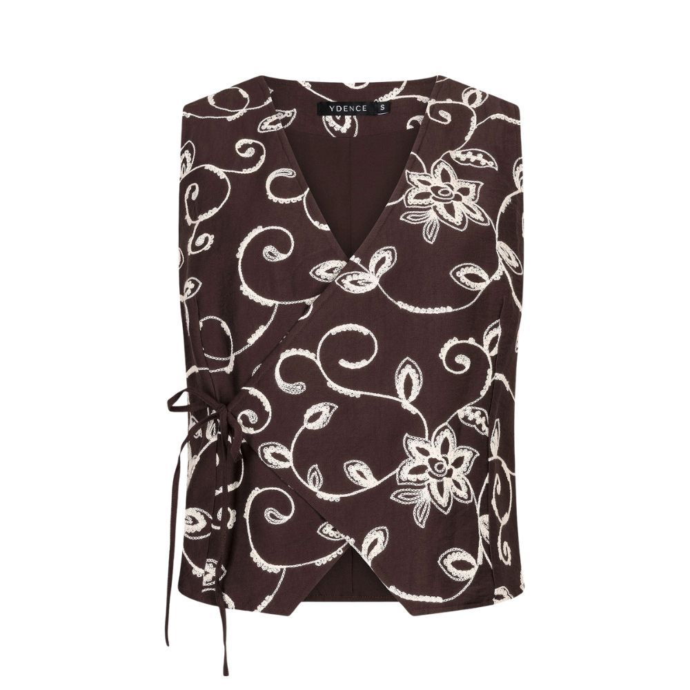 Ydence | Gilet Inge | Dark Brown
