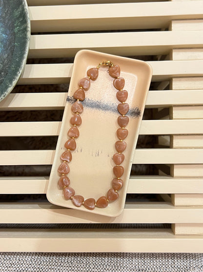 Kralenketting - Hartjes