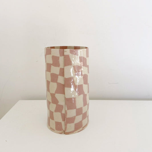 The Clay Shaper Vaas Schaakmat Roze Creme