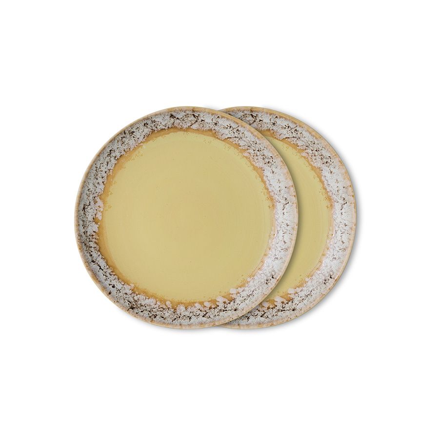 PRE-ORDER - 70s ceramics: Dessert plate - Custard