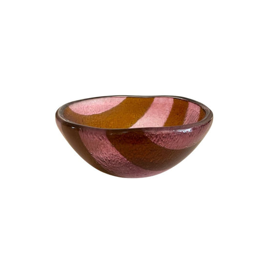 Schaaltje glas M - Roze/Oranje