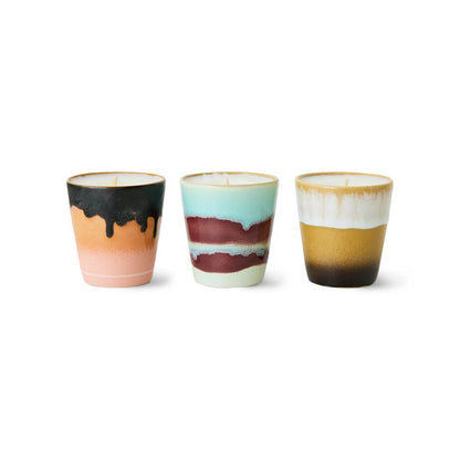 HKLIVING - 70s ceramics Christmas Special - Frost & firewood set of 3