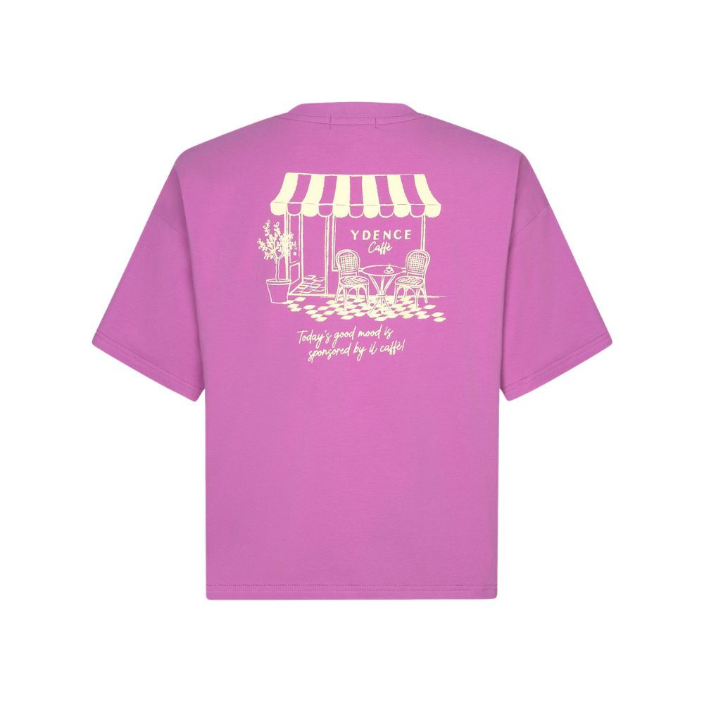 Ydence | T-shirt Ydence cafe | Pink Purple