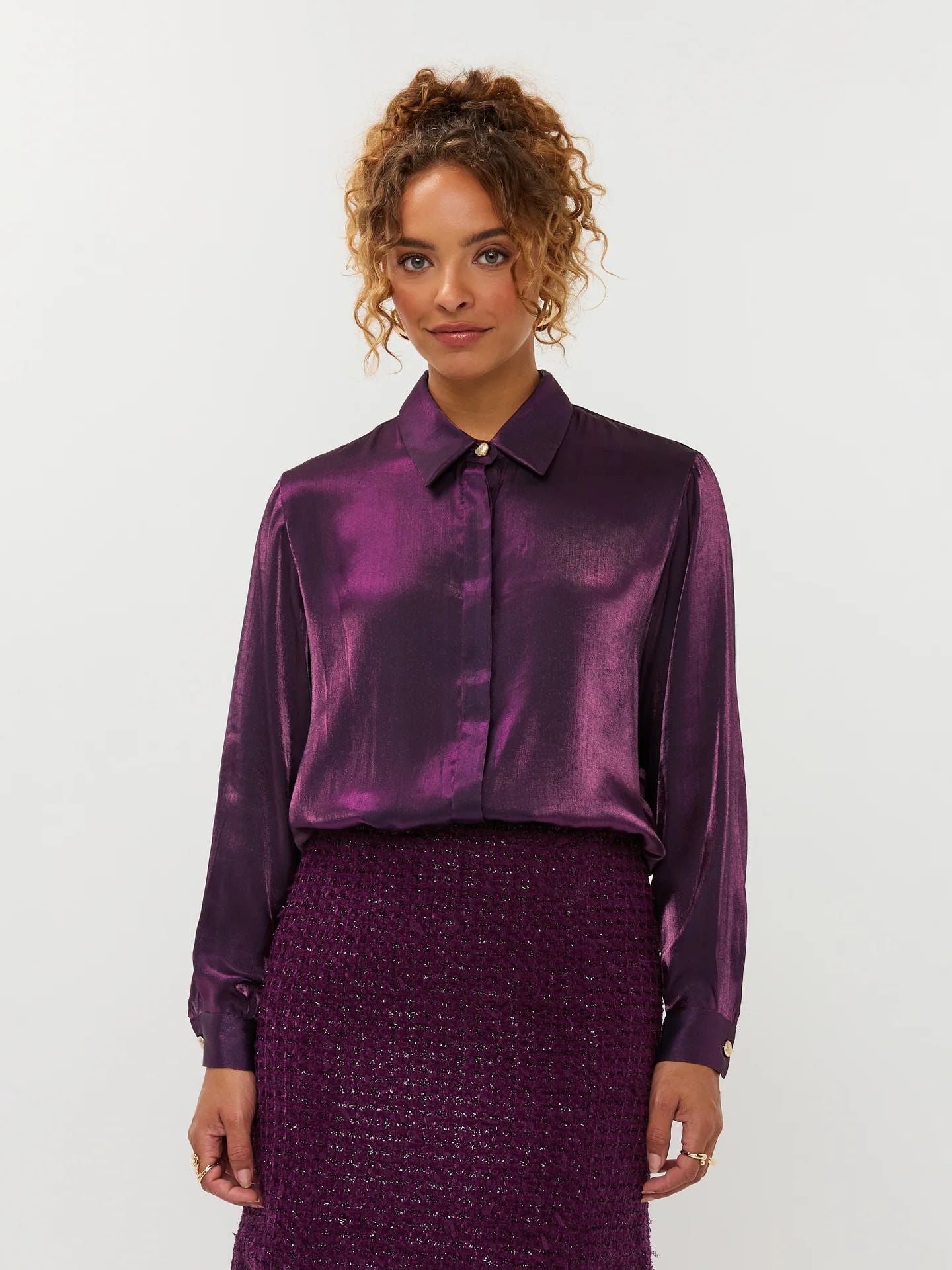 Ydence | Blouse Lindsey | Aubergine