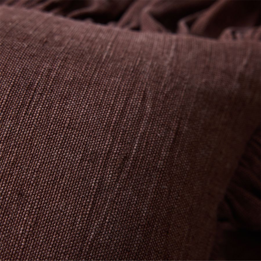 PRE ORDER - HKLIVING - Ruffle sierkussen - Chestnut