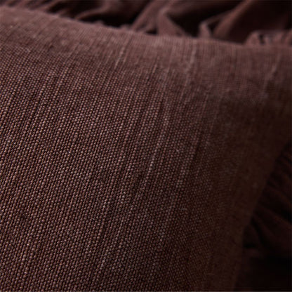 PRE ORDER - HKLIVING - Ruffle sierkussen - Chestnut