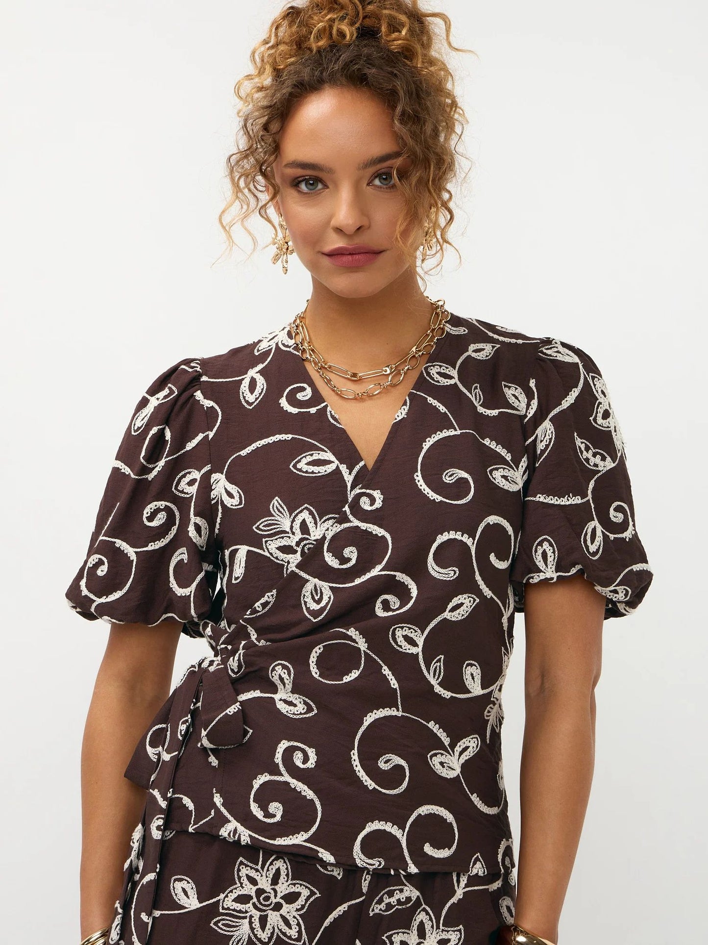 Ydence | Top Nanda | Dark brown