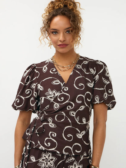 Ydence | Top Nanda | Dark brown