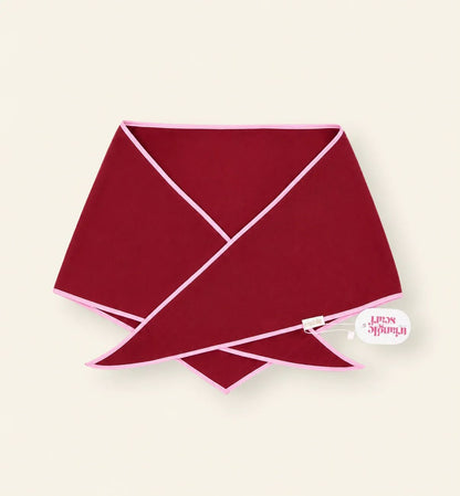 Mable Happiness - Triangle Scarf - Burgundy Bloom