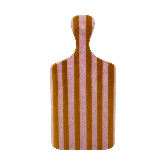 Borrelplank glas M - Roze/Oranje