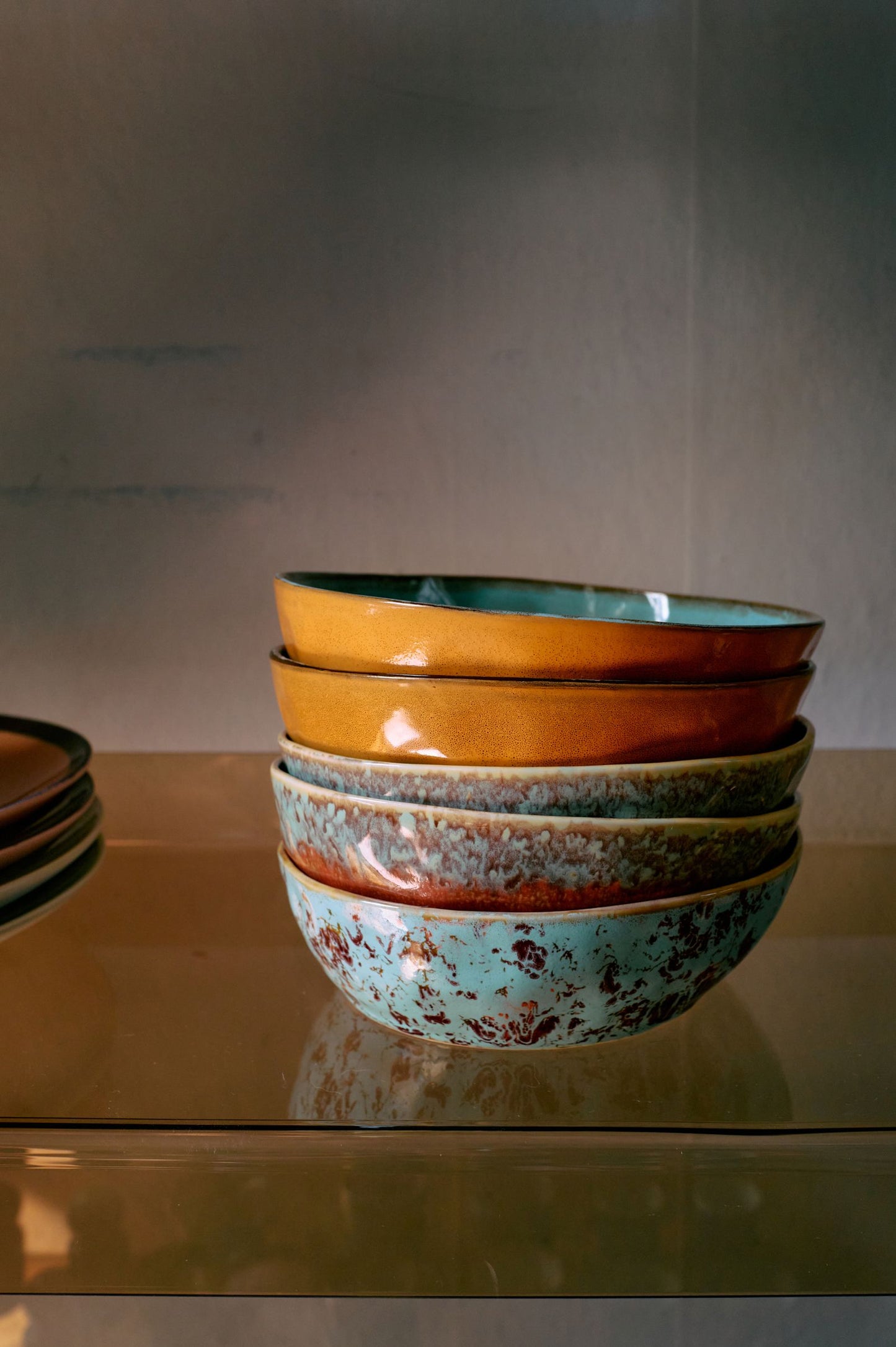 HKLIVING - 70s Pasta Borden set van 2 - Patina