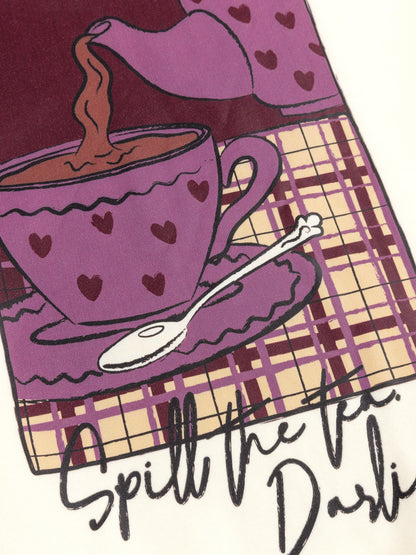 Ydence | Sweater Spill the tea | Ecru