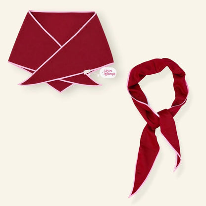 Mable Happiness - Triangle Scarf - Burgundy Bloom