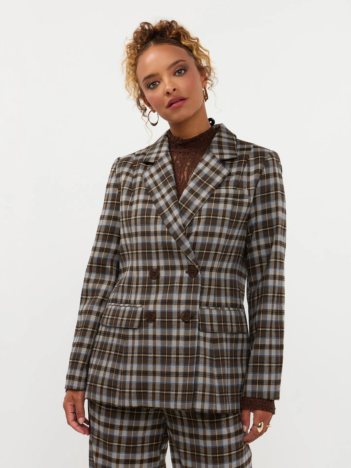 Ydence | Blazer Novalee | Brown/blue check
