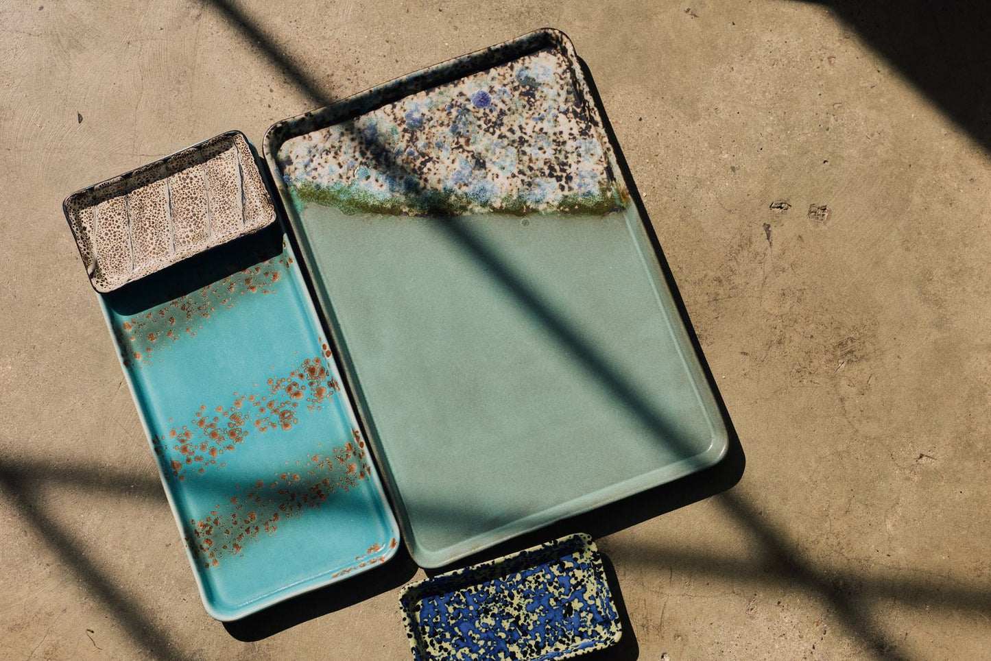 PRE-ORDER - HKLIVING - 70s ceramics: Cake tray - Aqua