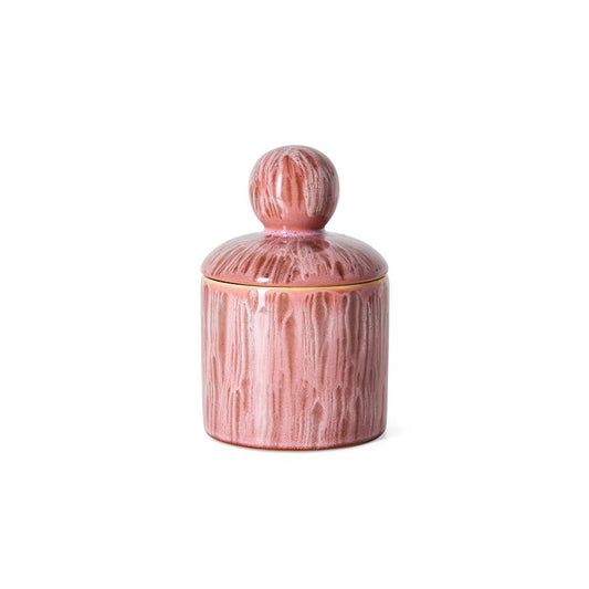 PRE-ORDER - HKLIVING - 70s ceramics: Voorraadpot small - Rhubarb