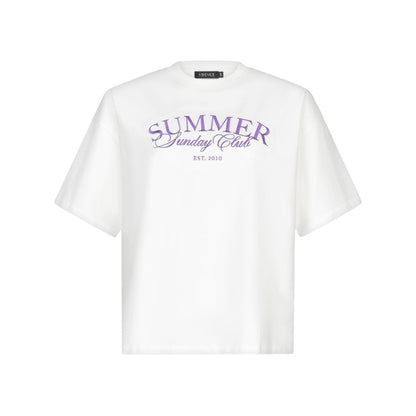 Ydence | T-shirt Summer Sunday club | Lilac