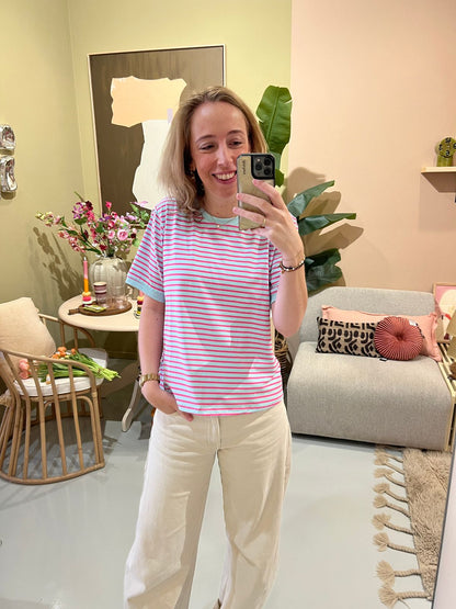 T-shirt Coco - Turquoise Fuchsia
