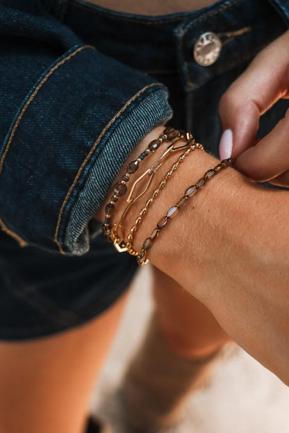 Label Kiki - Grey Glow bracelet gold