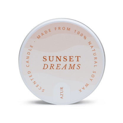 Azur Natural Bodycare - Geurkaars in blik - Sunset Dreams