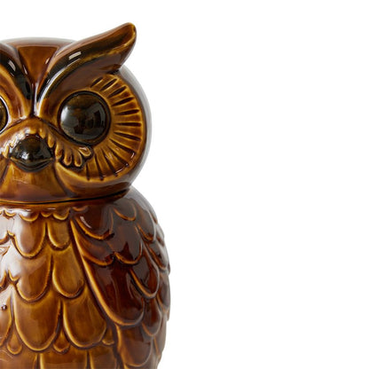 HKLIVING - Ceramic owl jar - Roasted