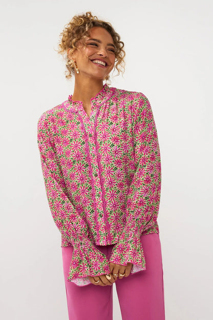Ydence | Blouse Francesca | Pink Flower