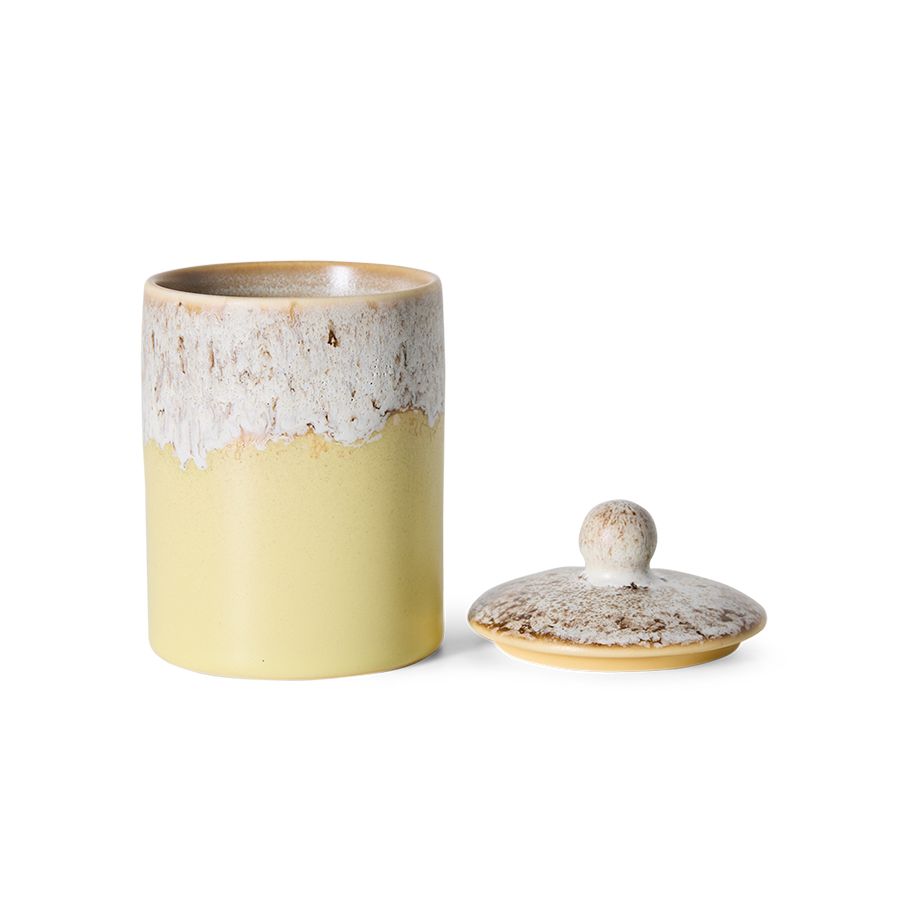 PRE ORDER - HKLIVING - 70s ceramics: Jar - Custard