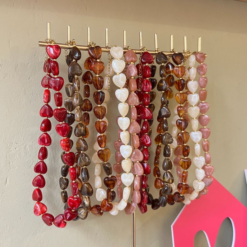 Kralenketting - Hartjes