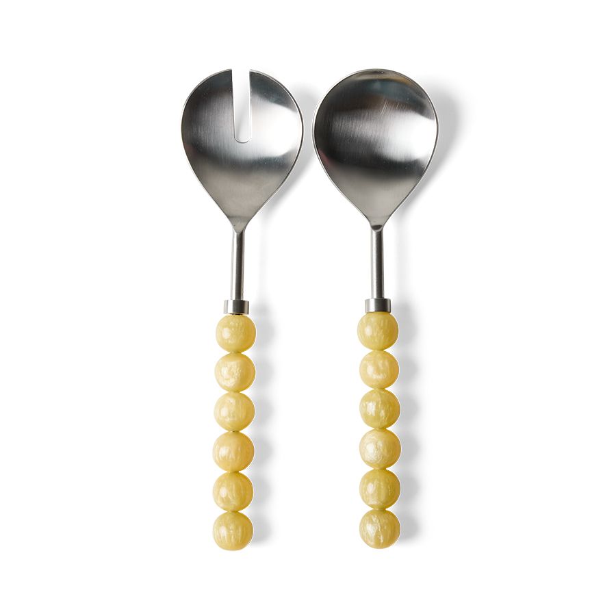 PRE-ORDER - HKLIVING - Salad cutlery - Lemon