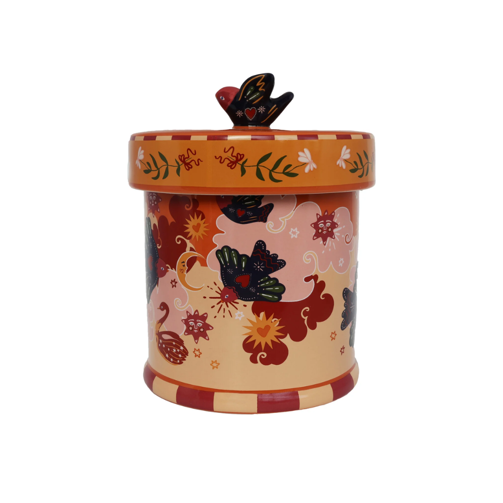 All the luck in the world - Potje Orange with Birds