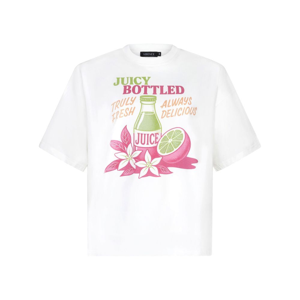 Ydence | T-shirt Juicy bottle | Berry pink