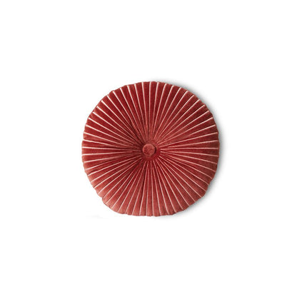 HKLIVING - Round ripple cushion burgundy