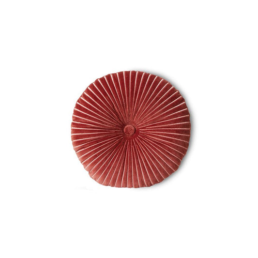 HKLIVING - Round ripple cushion burgundy