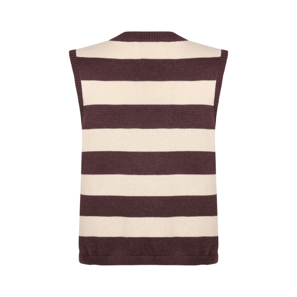 Ydence | Knitted Top Judith | Brown/ecru
