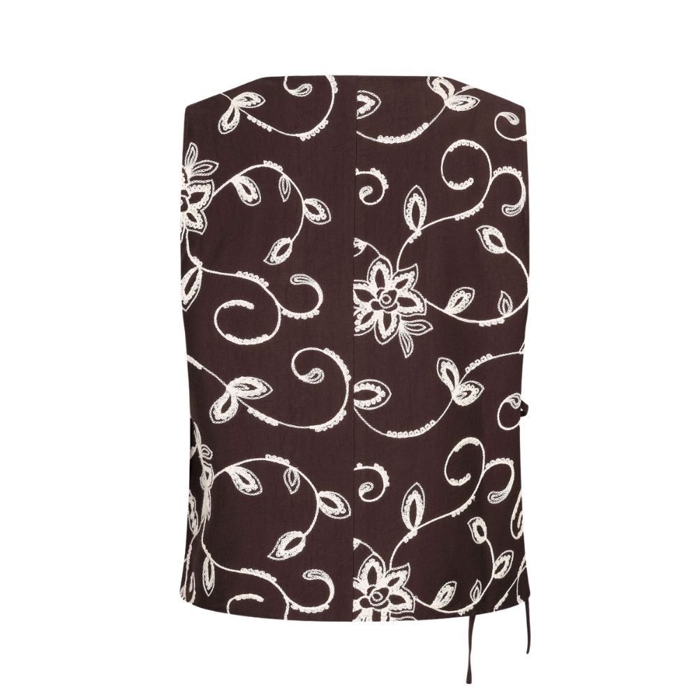 Ydence | Gilet Inge | Dark Brown