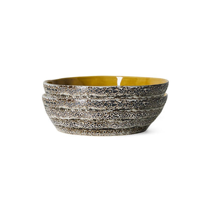 PRE-ORDER - HKLIVING - 70s ceramics: Pasta borden set van 2 - Brew