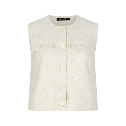 Ydence | Gilet Amanda | Ecru