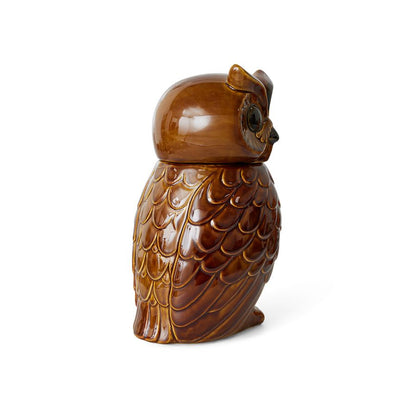 HKLIVING - Ceramic owl jar - Roasted