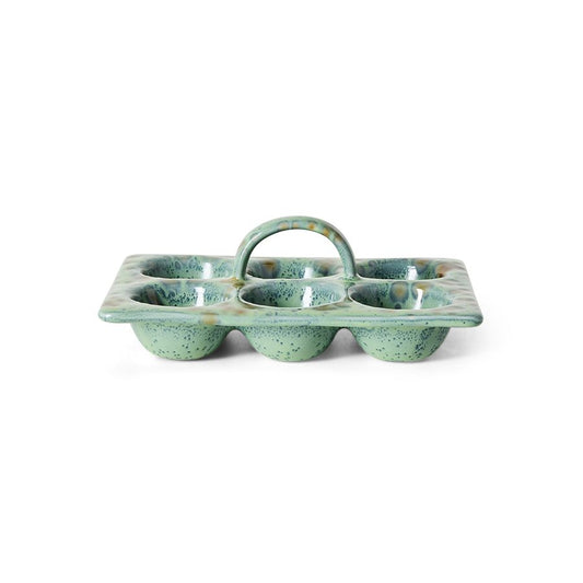PRE-ORDER - HKLIVING - 70s ceramics: Egg Tray - Minty