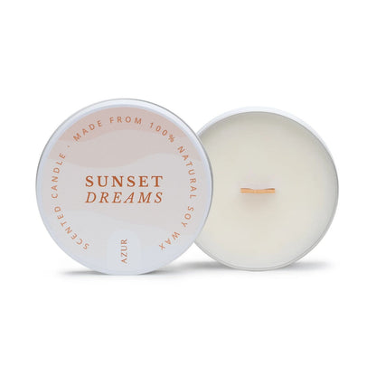 Azur Natural Bodycare - Geurkaars in blik - Sunset Dreams
